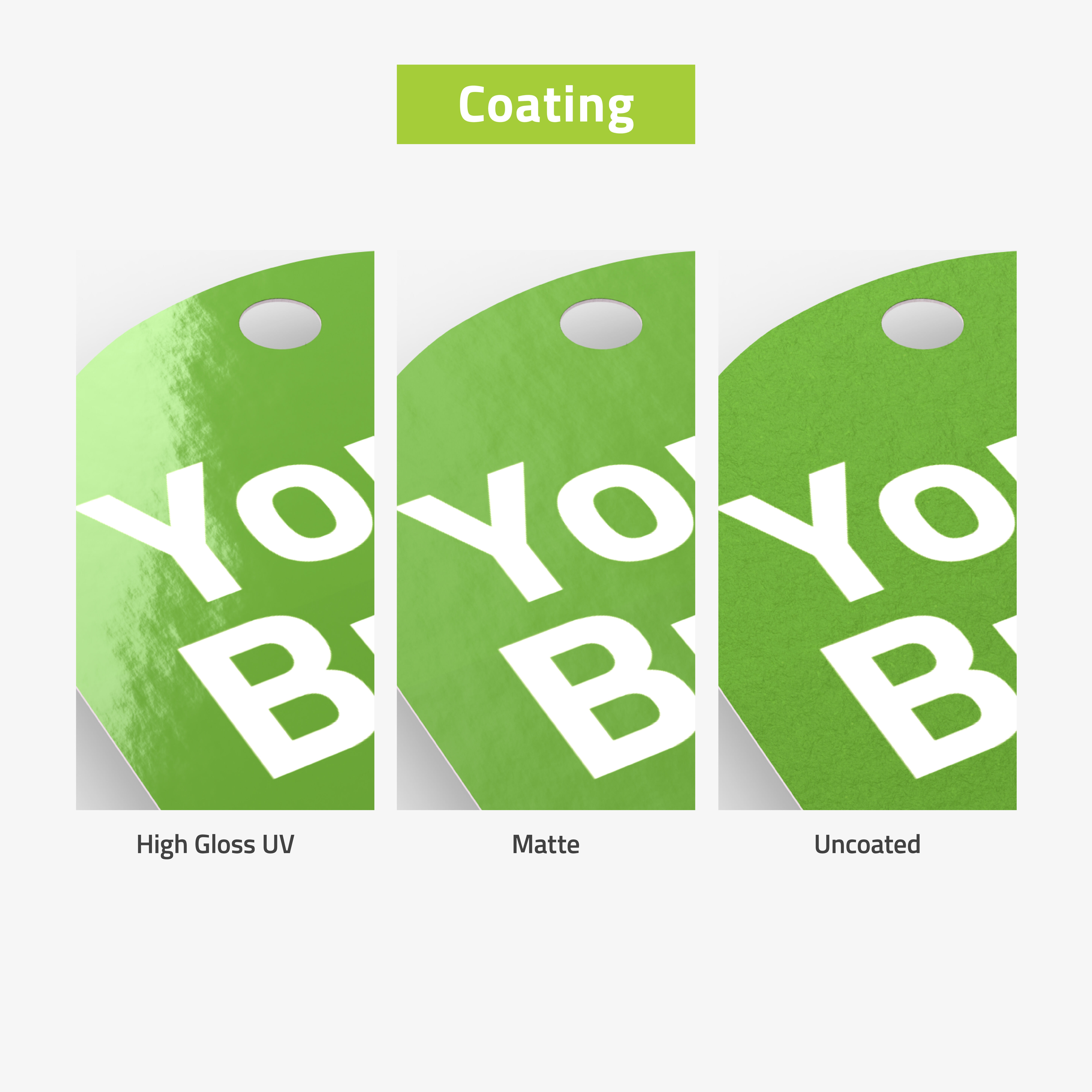 Oval Hang Tags Coating